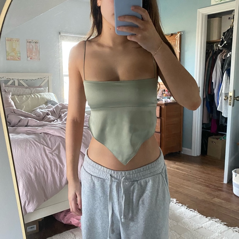 green handkerchief top